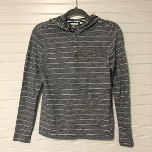 Lacoste Girls hooded snap down shirt size 12